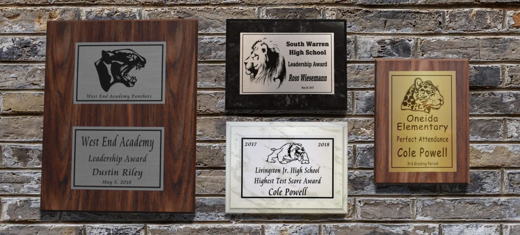 Recognizer Plaques all school plaques