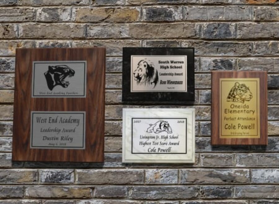 award plaques made by Presentation Solutions' school award maker