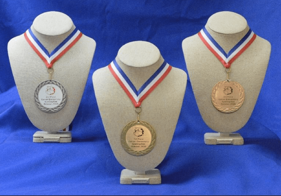 Metals printed by the recognizer award maker for schools by presentation solutions