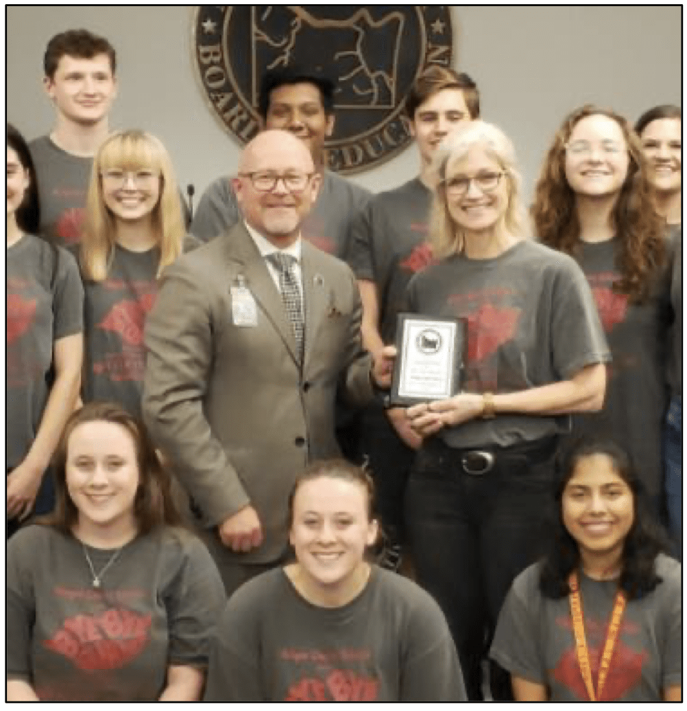 An award presented to a team from the recognizer award maker machine