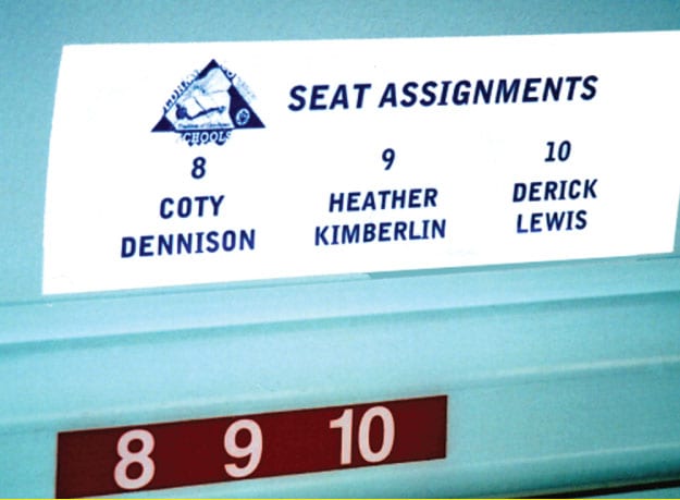 seating chart signage