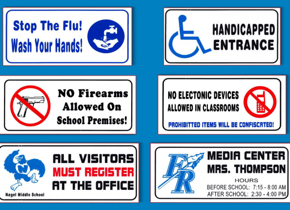 Facility symbols and signs