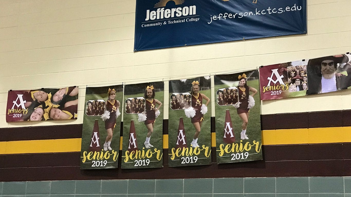 School posters and banners printed by the color pro school poster maker