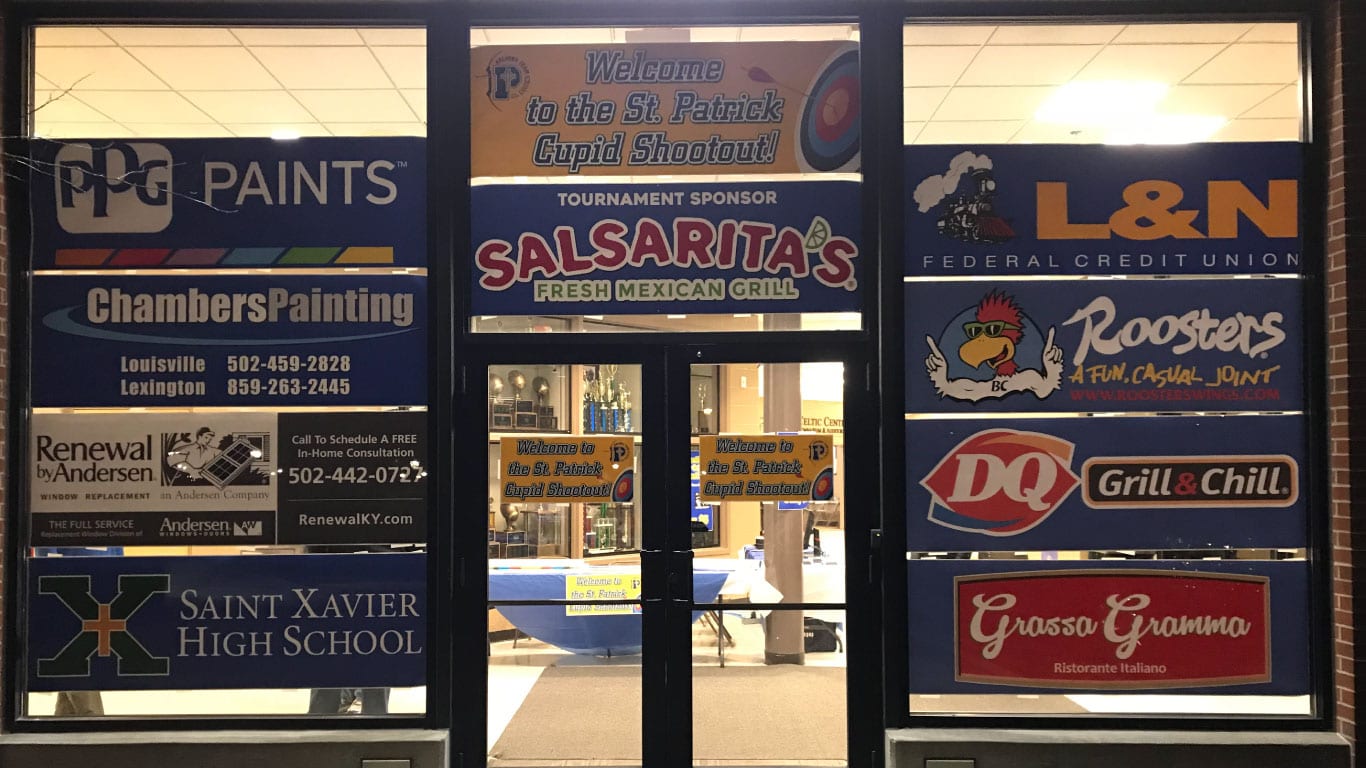 School sponsor signs printed by the color pro poster makers