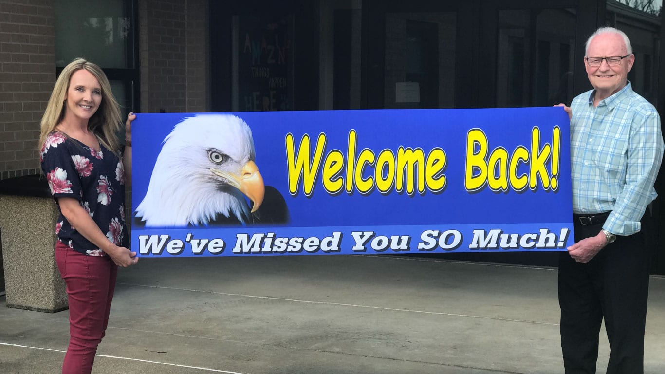 Welcome back school banner from presentation solutions color Pro ultra