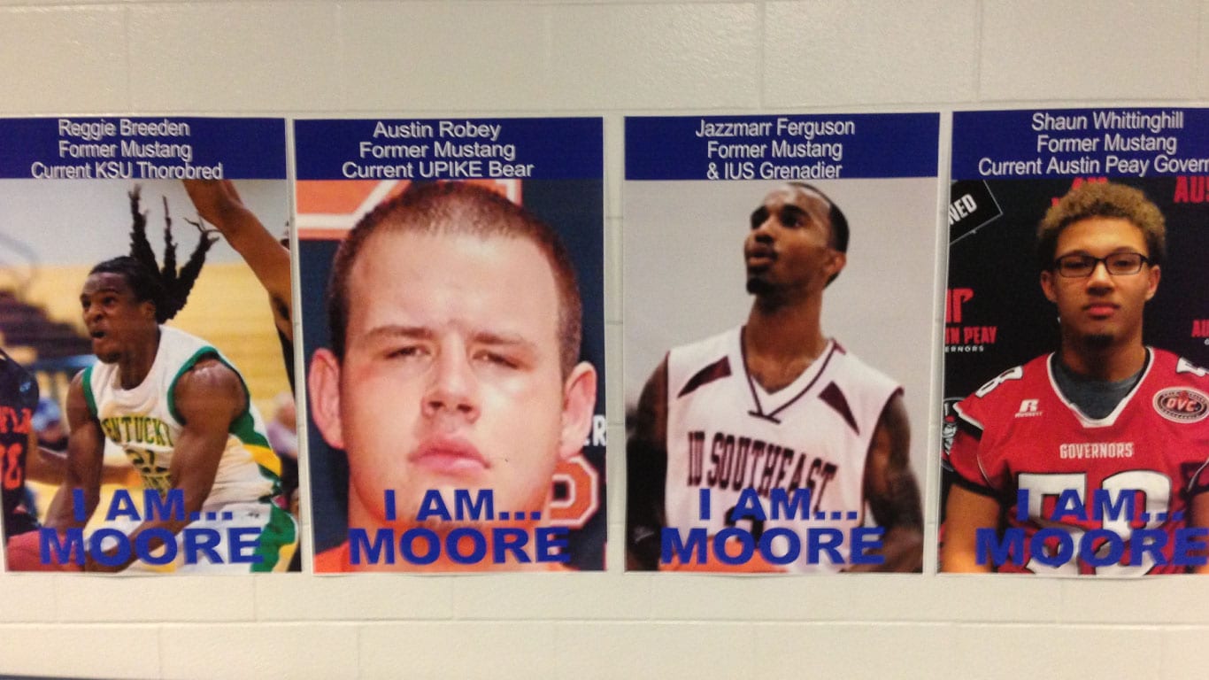 School athlete wall posters printed by the color pro poster maker machine