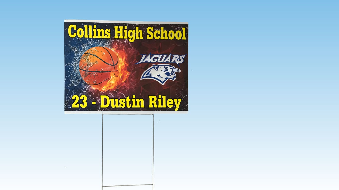 School yard sign printed by the color pro ultra and xl